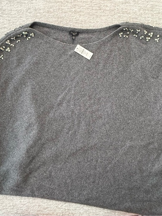 Talbots Other - NWT Talbots Plus Heather Grey Rhinestone‎ Embellished Shawl Wrap Size X/1X